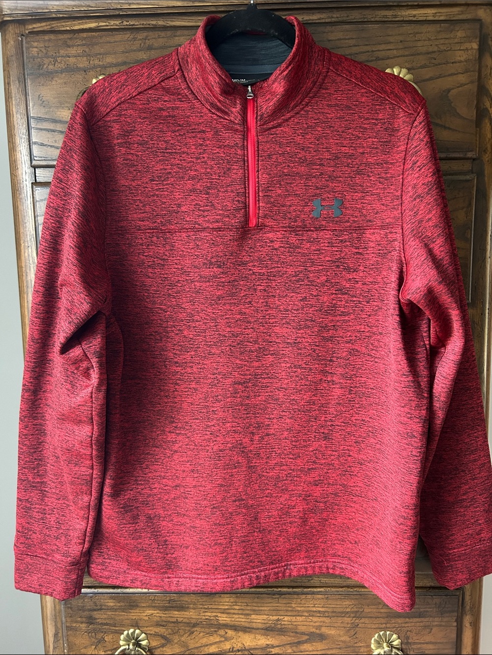 Under Armour Men’s Red Heather 1/4 Zip Performance Top, Size M